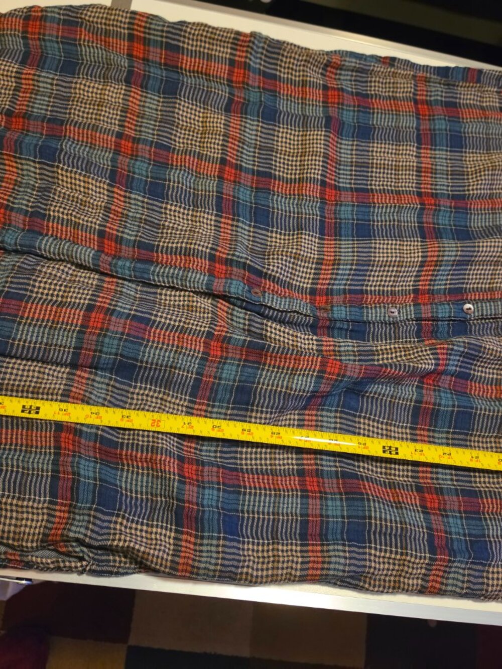 Natural Life Cooper Shirt Navy Red Plaid Cotton Dress Sz XL - Picture 12 of 14